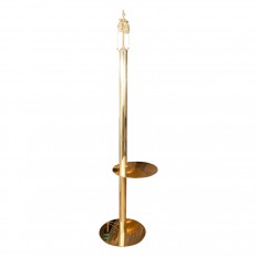 Single standing brass floor lamp 